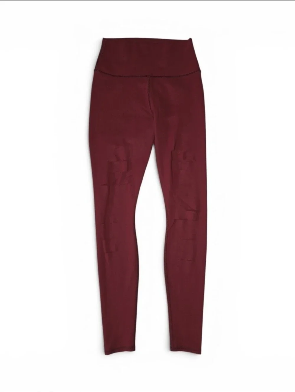 Alo Yoga Warrior High Waisted Deep Burgundy Leggings-Med